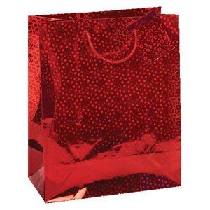 Large Holographic Gift Bag in Assorted Colors, Dimensions: 250mm (W) x 320mm (H) x 137mm (D)