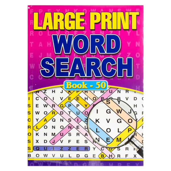 Large Print A4 Word Search Book Collection - 64 Pages Across 4 Titles