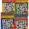 Large Print Crossword Puzzle Book Set: 4 Titles, A5 Size, 144 Pages