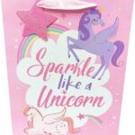 LARGE SPARKLE UNICORN GIFT BAG, 33CM X 26CM X 14CM