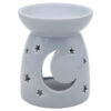 Leonardo Grey Ceramic Moon and Star Wax Melt/Oil Burner