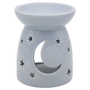 Leonardo Grey Ceramic Moon and Star Wax Melt/Oil Burner