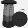 Lesser & Pavey Collapsible Telescopic Stool - Black/Grey