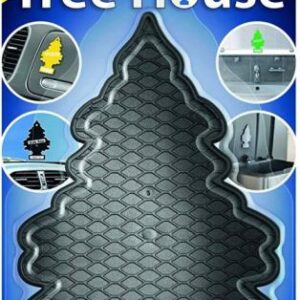 LITTLE TREES TREE HOUSE BLACK AIR FRESHENER HOLDER IN THE SHAPE OF A TREE