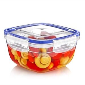 LOCK & FRESH 500ML SQUARE CLEAR PLASTIC FOOD STORAGE CONTAINER