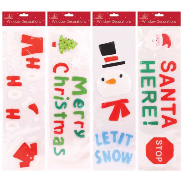 Long Xmas Gel Window Decals