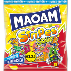 Maoam Sour Stripes 140g £1.25 Price Marked Pack