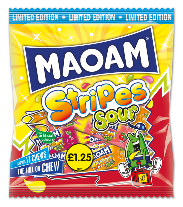 Maoam Sour Stripes 140g £1.25 Price Marked Pack