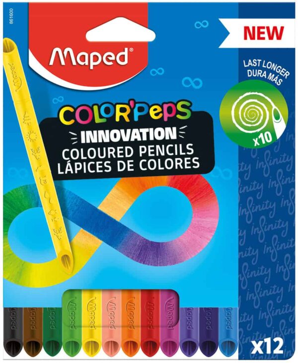 Maped Color'peps Infinity Crayons Pack of 12 Hanging Set