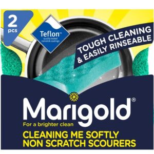 MARIGOLD SOFT NON-SCRATCH SCOURERS, PACK OF 2