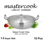 MASTERCOOK 10-PIECE ALUMINUM SUPER WOK SET