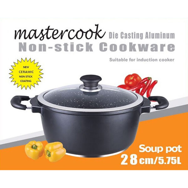 MASTERCOOK 20CM Non-Stick Die-Cast Aluminum Stockpot with Lid