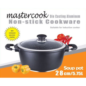 MASTERCOOK 28CM Die-Cast Aluminum Non-Stick Stockpot with Lid