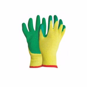 **Material and Design**: These gloves are likely made from durable materials designed to protect your hands during work. The yellow and green color scheme might indicate...