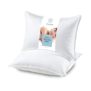 **Material**: Check what the pillows are made of. Common materials include memory foam, down, down alternative, or polyester fiberfill. Each offers different levels of support...