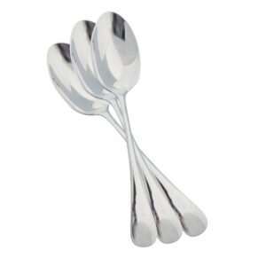 **Material**: Stainless Steel - This indicates that the spoons are made from stainless steel, which is known for its durability and resistance to rust and staining