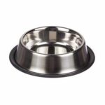**Material:** Steel, which is durable and resistant to rust, making it a good choice for a pet bowl