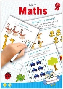 Mathematics Numbers: 20 Wipe-Clean Worksheets with Pen for Learning Math