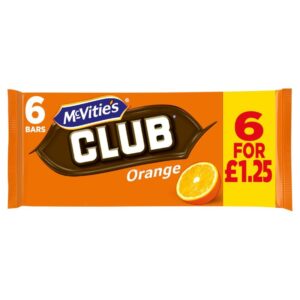 McVitie's Club Orange Chocolate Bars 6 Pack