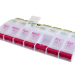 MEDISURE 7-Day AM/PM Push Button Flip-Up Pill Organizer