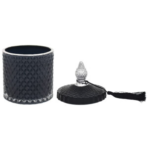 Medium Black Decorative Trinket Jar