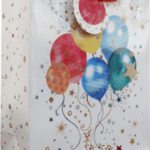 Medium Gift Bag with Balloons Design - Dimensions: 215 x 265 x 100mm