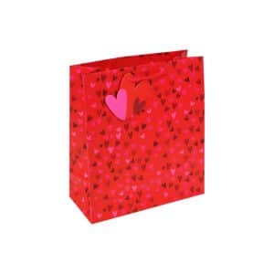 Medium Gift Bag with Mini Hearts for Valentine's Day