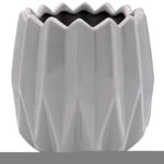 Medium Grey Geometric Plant Pot