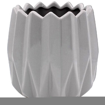 Medium Grey Geometric Plant Pot