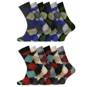 Men's Argyle Pattern Socks Value Pack (3 Pairs)