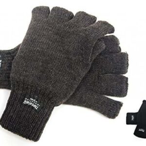 Men's Fingerless Thermal Insulated Gloves, Assorted Sizes, Pack of 12