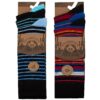 Men's Striped Bamboo Design Socks (Pack of 3)