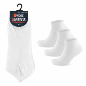 Men's White Athletic Socks (Pack of 3)