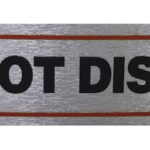 Metallic Brushed Self-Adhesive 'Do Not Disturb' Sign, 17 x 4 cm