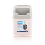 Minky Kitchen Utensil Holder in Pastel Pink, Approximately 20 x 12 x 14 cm