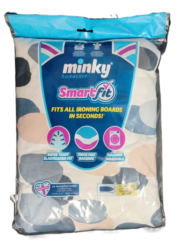 MINKY SMART FIT 125CM X 45CM IRONING BOARD COVER