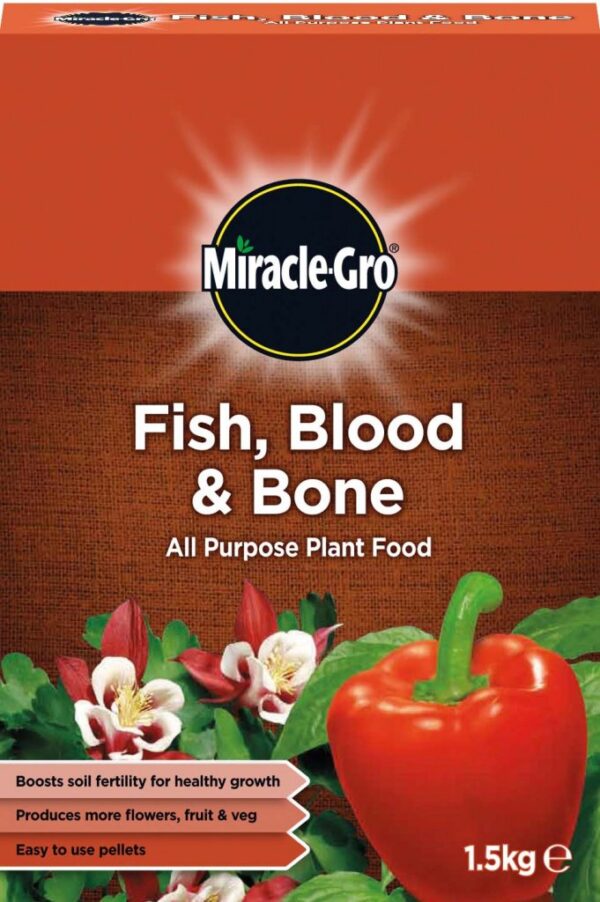 MIRACLE GRO ALL-PURPOSE PLANT FOOD WITH FISH BLOOD & BONE, 1.5KG