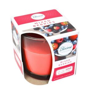 Mixed Berries Scented Glass Jar Candle - 20-Hour Burn Time