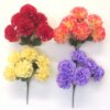 Mixed Color Artificial Carnation Flower Bush