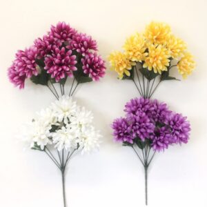 Mixed Color Artificial Chrysanthemum Flower Bush