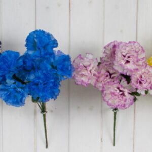 Mixed Color Faux Carnation Flower Bush