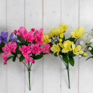 Mixed Color Faux Freesia Flower Bush