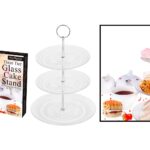 Modena Three-Level Glass Cake Stand - Dimensions: 15 x 18 x 20 cm