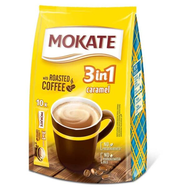 Mokate Caramel Coffee Pack, Case of 10