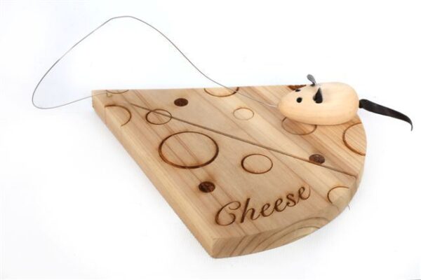 Mouse-Themed Wooden Cheese Board