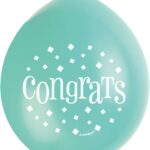Multicolor 'Congratulations' Latex Balloons, 9-inch, Pack of 10 - Unique Party