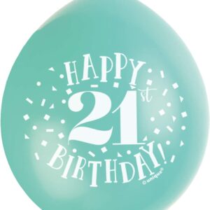 Multicolor Latex Balloons for 21st Birthday Celebration - Pack of 10