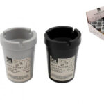Multicolor Plastic Butt Bucket Ashtray, 8cm x 11cm