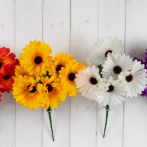 Multicolored Artificial Gerbera Flower Bush