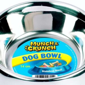 MUNCH CRUNCH NON-SLIP 340ML STEEL DOG BOWL